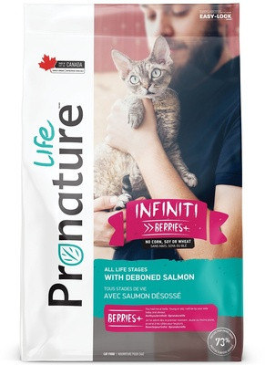 Pronature Life (Пронатюр Лайф) Сухой корм для котят и кошек всех возрастов с мясом лосося INFINITI