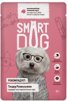 Smart Dog (Смарт дог) Паучи для взрослых собак малых и средних пород, кусочки , 85 гр