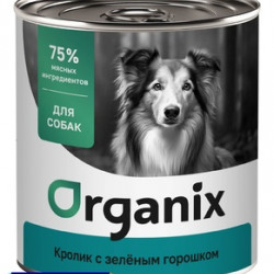 Organix (Органикс) Консервы для собак Кролик с зеленым горошком