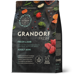 GRANDORF Fresh (Грандорф Фреш) Беззерновой корм с живыми пробиотиками Dog Adult MINI Lamb&Sweet Potato (Свежее мясо ягненка с бататом для собак мелких пород)