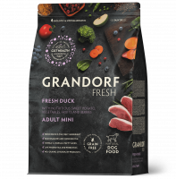 GRANDORF Fresh (Грандорф Фреш) Беззерновой корм с живыми пробиотиками Dog Adult MINI Duck&Sweet Potato (Свежее мясо утки с бататом для собак мелких пород)