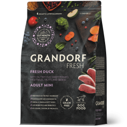 GRANDORF Fresh (Грандорф Фреш) Беззерновой корм с живыми пробиотиками Dog Adult MINI Duck&Sweet Potato (Свежее мясо утки с бататом для собак мелких пород)